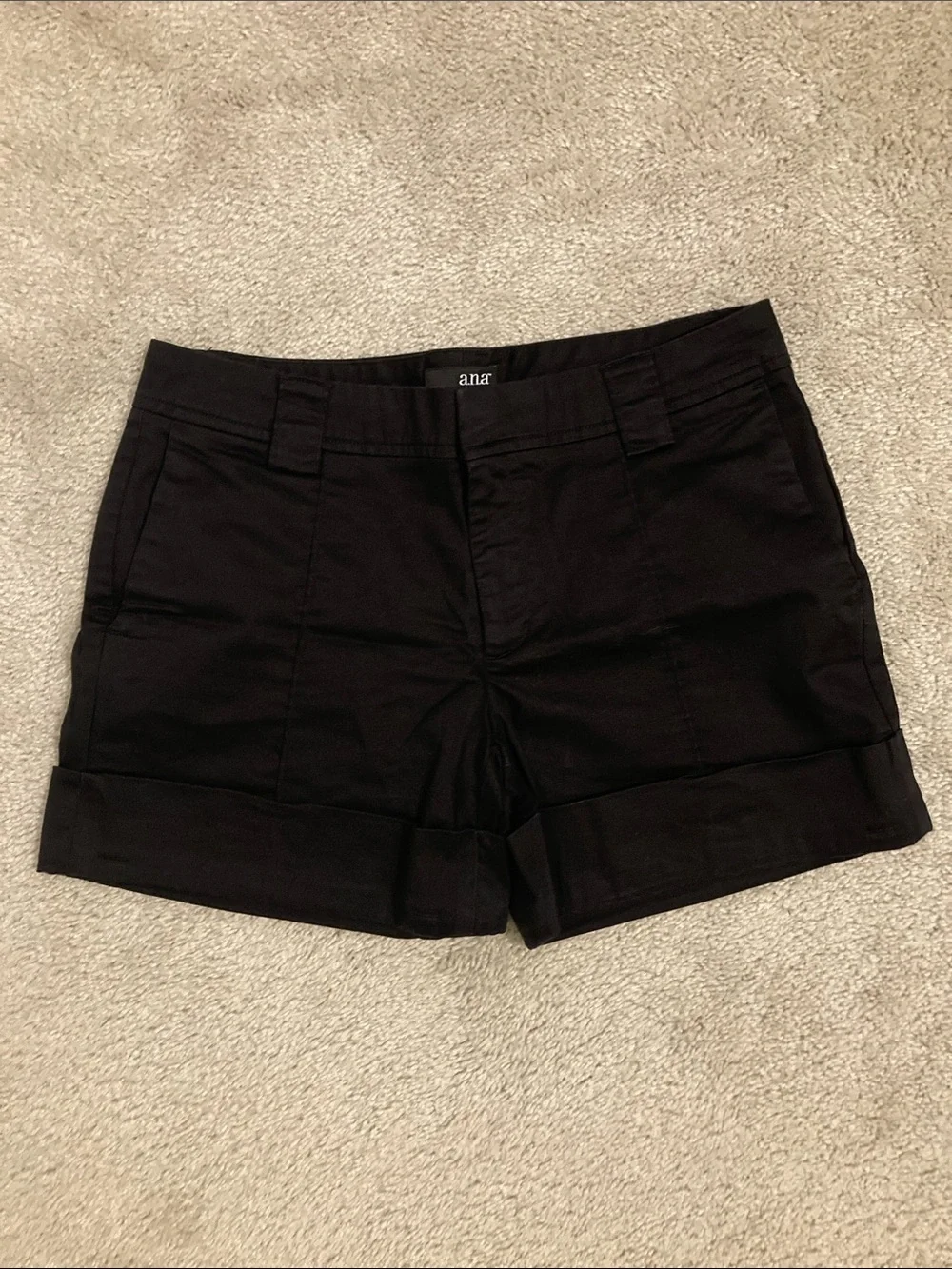 a.n.a Black Cuffed Mid-Rise Women's Shorts